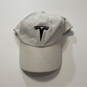Tesla T Logo Relaxed Hat (White)